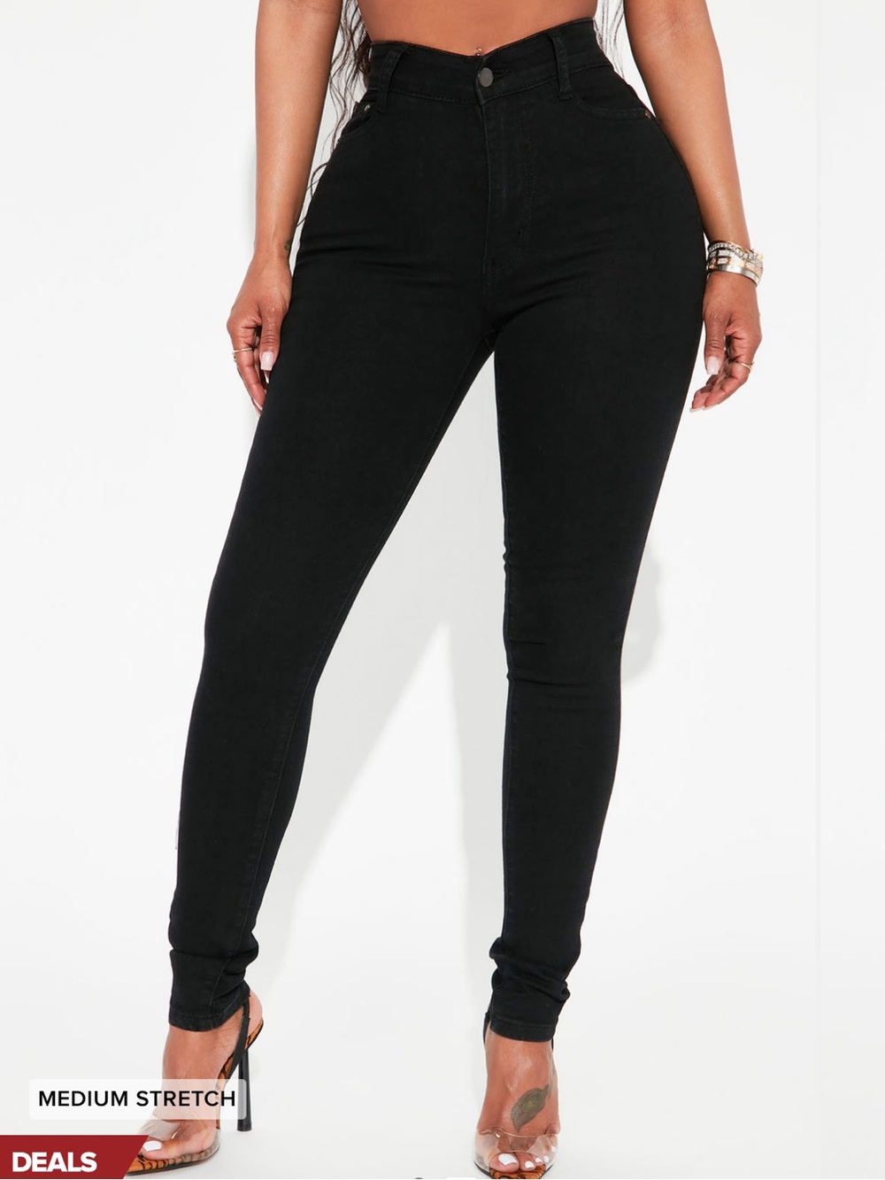 Fashion Nova High Rise Black Skinny Jeans